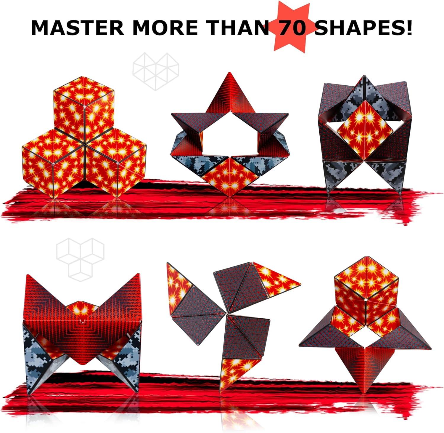 imageShashibo Battle Shapes Magnetic Puzzle Games Education Pack Shape Shifting Box Game for Adults ampamp Kids Ages 8 wPuzzling Twists and Turns 6 Sets for Classroom USE by Fun in Motion Toys