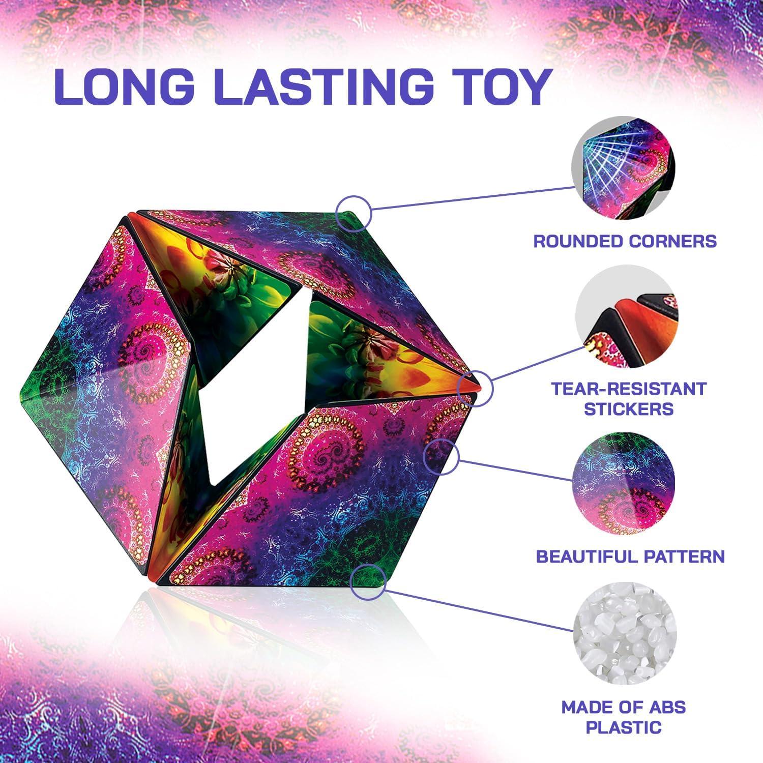 imageShashibo Karmagami Boho Sensory Toy for Kids Kaleidocycle Fidget Toy for Adults to Stay Calm ampamp Focused TearResistant Desk Manipulative Gadget Ages 4