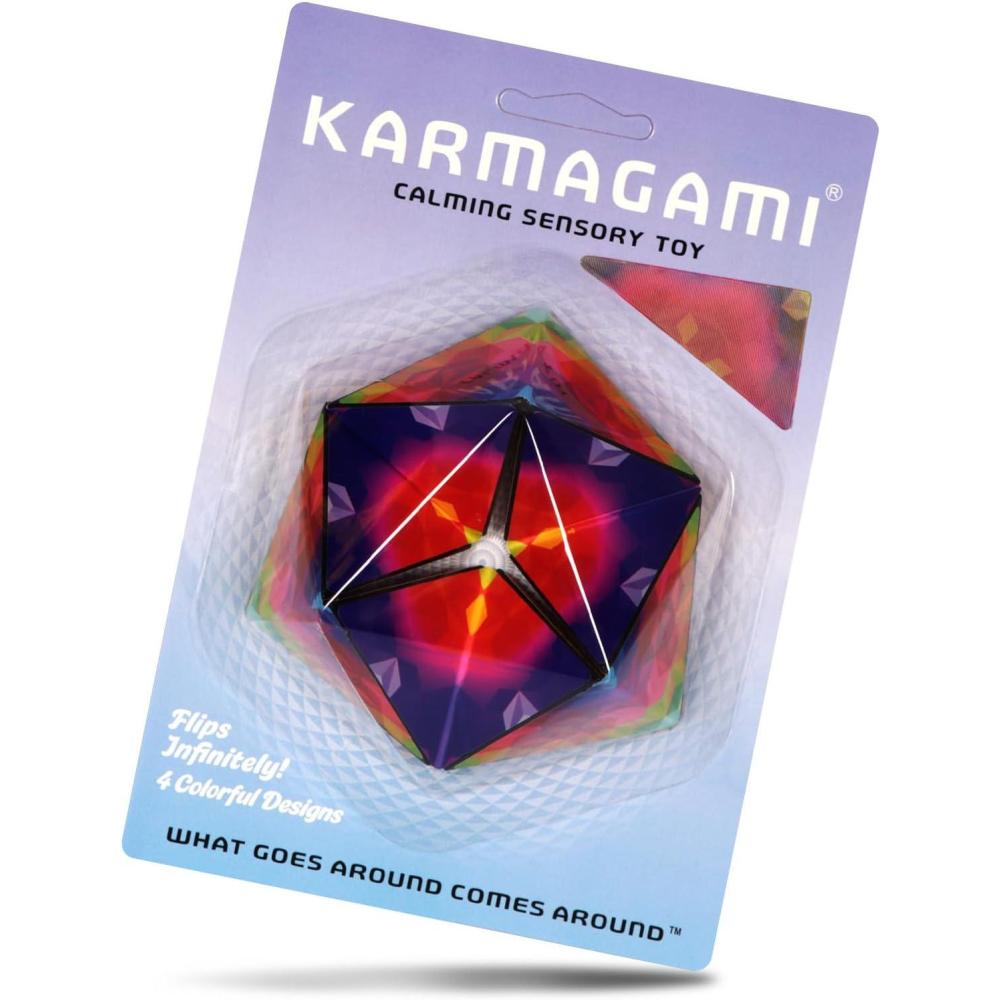 imageShashibo Karmagami Pixels Sensory Toy for Kids Kaleidocycle Fidget Toy for Adults to Stay Calm ampamp Focused TearResistant Desk Manipulative Gadget Ages 4