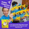 Hyperbolic Building Toy Education Pack – 48 Tiles & 80 Connectors in 3-Dimensional STEM Adventure – Flex & Hinge 12 Sets of Infinite Shapes for Classroom USE – by Fun in Motion Toys