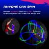 SPIN BALLS Glow.0 LED Poi – USB Rechargeable w/ 22 Vibrant Color Light Modes & Patterns – Durable, Soft-Core Spinning Balls w/Adjustable Leashes & Double-Loop Handles(Version 2)