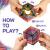 Shashibo Karmagami “Boho” Sensory Toy for Kids – Kaleidocycle Fidget Toy for Adults to Stay Calm & Focused – Tear-Resistant Desk Manipulative Gadget (Ages 4+)