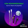 Wandini Glow.0 LED Light Magic Wand – Collapsible Levitation Stick, USB Rechargeable & Patented Design, Balanced LED Flow Prop for Smooth Tricks, Visual Performances with 22 Dynamic Color Modes