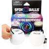 SPIN BALLS Glow.0 LED Poi – USB Rechargeable w/ 22 Vibrant Color Light Modes & Patterns – Durable, Soft-Core Spinning Balls w/Adjustable Leashes & Double-Loop Handles(Version 2)