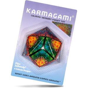 Shashibo Karmagami “Boho” Sensory Toy for Kids – Kaleidocycle Fidget Toy for Adults to Stay Calm & Focused – Tear-Resistant Desk Manipulative Gadget (Ages 4+)