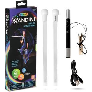Wandini Glow.0 LED Light Magic Wand – Collapsible Levitation Stick, USB Rechargeable & Patented Design, Balanced LED Flow Prop for Smooth Tricks, Visual Performances with 22 Dynamic Color Modes