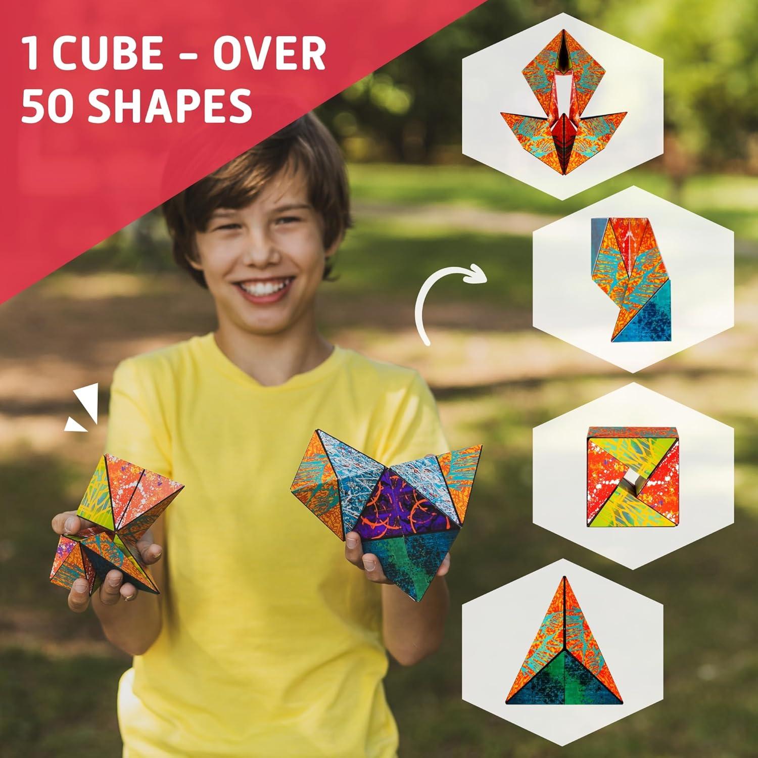 imageCUBENDI Geometric Origami Puzzle Infinity Fidget Cube for Adults Kids ampamp Teens Mesmerizing ampamp Magnetic Shape Shifting Box w48 Rare Earth Magnets by Fun in Motion Toys TwistTwist