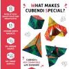 CUBENDI Geometric Origami Puzzle – Infinity Fidget Cube for Adults, Kids & Teens – Mesmerizing & Magnetic Shape Shifting Box w/48 Rare Earth Magnets – by Fun in Motion Toys (Twist)(Twist)