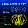 Mozi Geometric Magic Flow Bracelet – Easy to Use – 3D Bracelet Spiral Toy, Spinning Bracelet Spiral for Children and Adults (White Splatter)(Glowing Yellow)