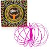 Mozi Geometric Magic Flow Bracelet – Easy to Use – 3D Bracelet Spiral Toy, Spinning Bracelet Spiral for Children and Adults (White Splatter)(Glowing Pink)