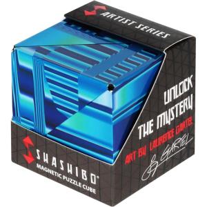 Shashibo Shape Shifting Box – Award-Winning STEM Fidget Toy with Strong Magnets – Fidget Cube Transforms Into 100+ Shapes, Christmas Stocking Stuffers Gift for Kids, Teens, and Adults (Vapor)(Gartel – Blue Crystal)
