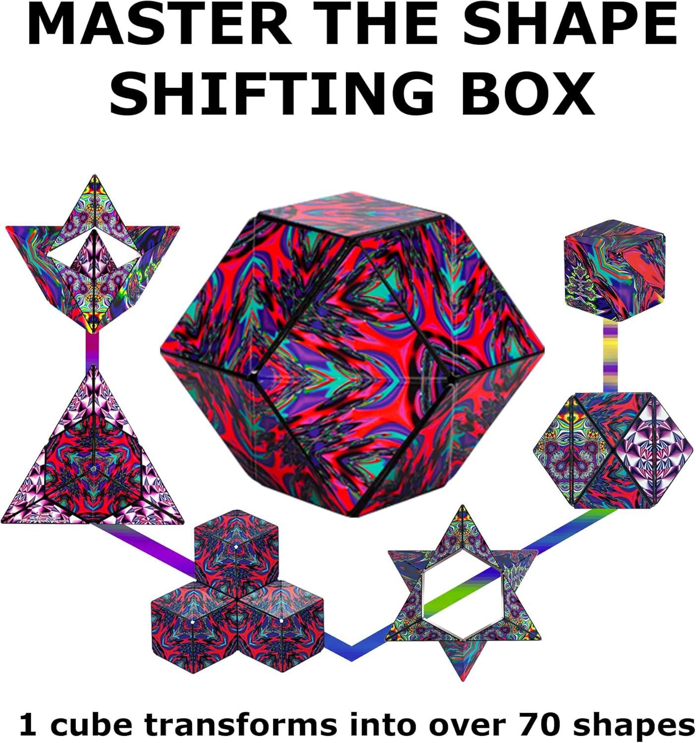 imageSHASHIBO Shape Shifting Box AwardWinning Patented Fidget Cube w 36 Rare Earth Magnets Transforms Into Over 70 Shapes Gift Box Download Fun in Motion Toys Mobile App Earth 4 PackChaos