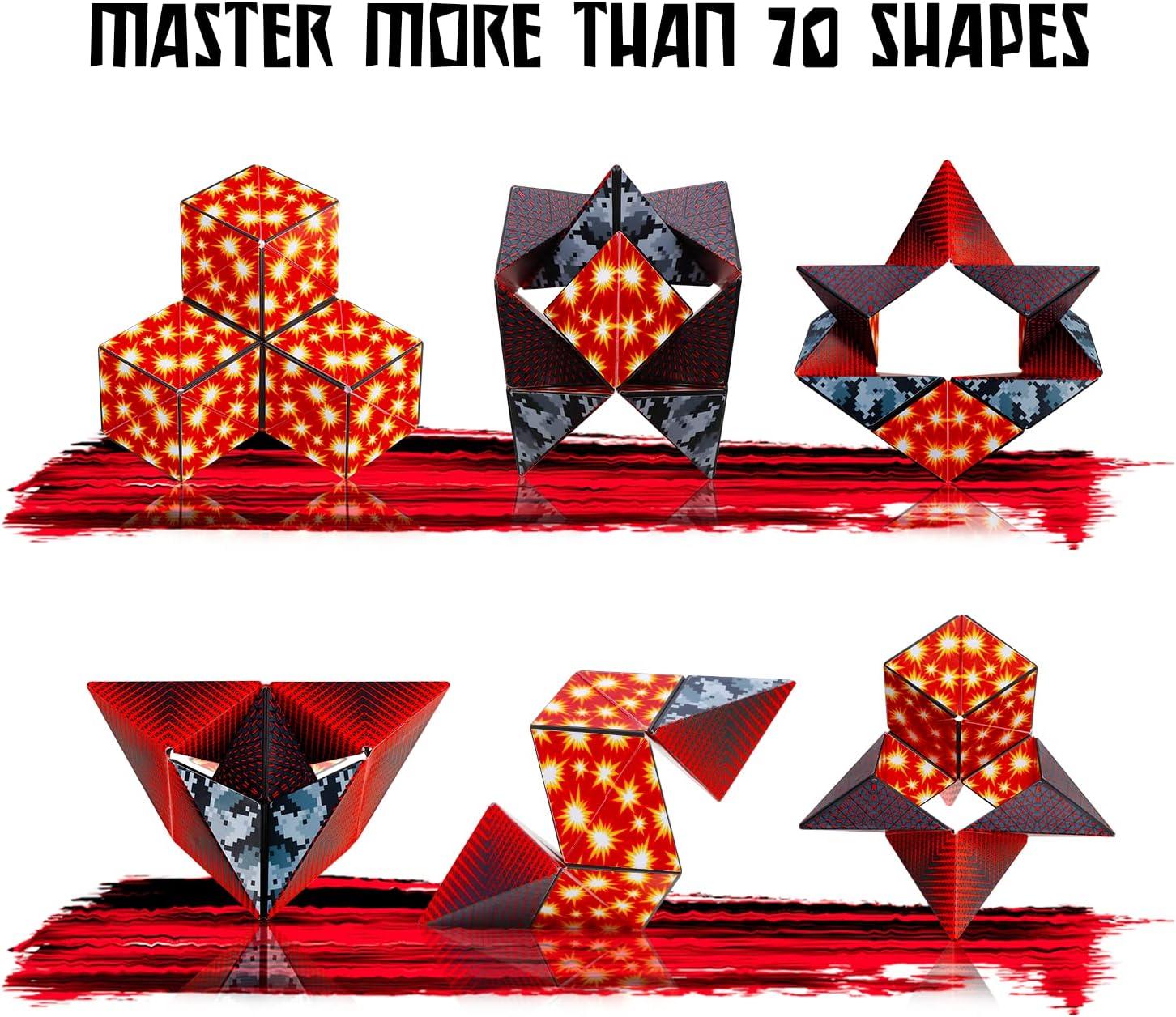 imageSHASHIBO Shape Shifting Box AwardWinning Patented Fidget Cube w 36 Rare Earth Magnets Transforms Into Over 70 Shapes Gift Box Download Fun in Motion Toys Mobile App Earth 4 PackBattle Shapes