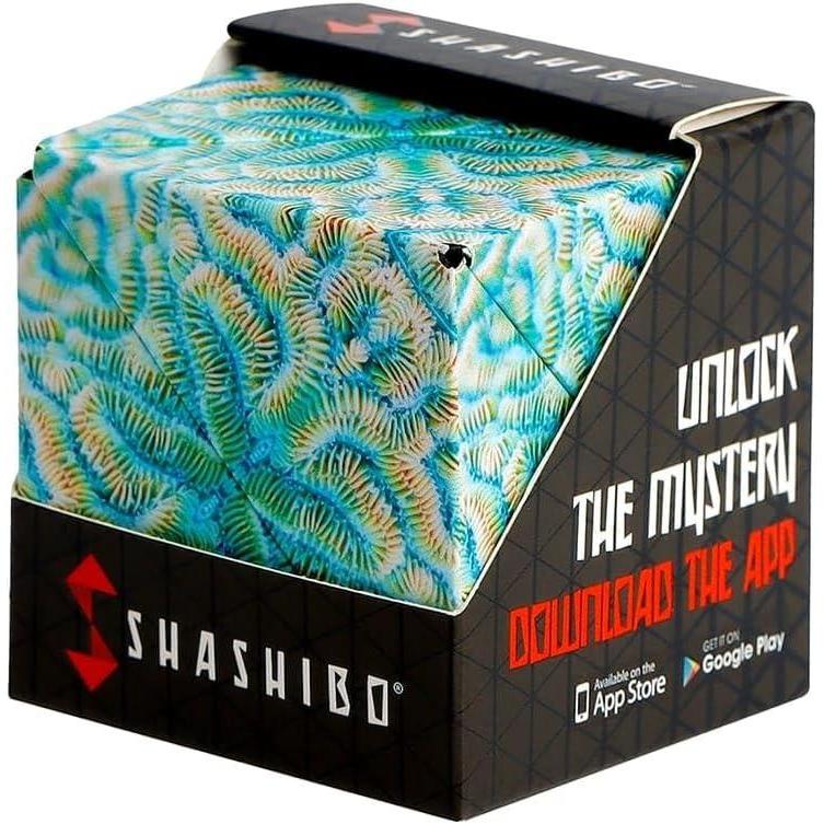 imageSHASHIBO Shape Shifting Box AwardWinning Patented Fidget Cube w 36 Rare Earth Magnets Transforms Into Over 70 Shapes Gift Box Download Fun in Motion Toys Mobile App Earth 4 PackUndersea