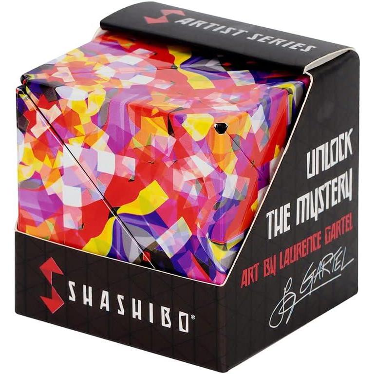 imageSHASHIBO Shape Shifting Box AwardWinning Patented Fidget Cube w 36 Rare Earth Magnets Transforms Into Over 70 Shapes Gift Box Download Fun in Motion Toys Mobile App Earth 4 PackConfetti