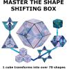 SHASHIBO Shape Shifting Box – Award-Winning, Patented Fidget Cube w/ 36 Rare Earth Magnets – Transforms Into Over 70 Shapes, Gift Box, Download Fun in Motion Toys Mobile App (Earth, 4 Pack)(Mystic Ocean)