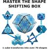 SHASHIBO Shape Shifting Box – Award-Winning, Patented Fidget Cube w/ 36 Rare Earth Magnets – Transforms Into Over 70 Shapes, Gift Box, Download Fun in Motion Toys Mobile App (Earth, 4 Pack)(Blue Planet)