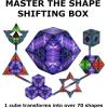SHASHIBO Shape Shifting Box – Award-Winning, Patented Fidget Cube w/ 36 Rare Earth Magnets – Transforms Into Over 70 Shapes, Gift Box, Download Fun in Motion Toys Mobile App (Earth, 4 Pack)(Wings)