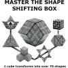 SHASHIBO Shape Shifting Box – Award-Winning, Patented Fidget Cube w/ 36 Rare Earth Magnets – Transforms Into Over 70 Shapes, Gift Box, Download Fun in Motion Toys Mobile App (Earth, 4 Pack)(White & Black)
