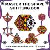 SHASHIBO Shape Shifting Box – Award-Winning, Patented Fidget Cube w/ 36 Rare Earth Magnets – Transforms Into Over 70 Shapes, Gift Box, Download Fun in Motion Toys Mobile App (Earth, 4 Pack)(Hypnotic Digital)