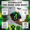SHASHIBO Shape Shifting Box – Award-Winning, Patented Fidget Cube w/ 36 Rare Earth Magnets – Transforms Into Over 70 Shapes, Gift Box, Download Fun in Motion Toys Mobile App (Earth, 4 Pack)(Ghastly Jack)