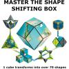 SHASHIBO Shape Shifting Box – Award-Winning, Patented Fidget Cube w/ 36 Rare Earth Magnets – Transforms Into Over 70 Shapes, Gift Box, Download Fun in Motion Toys Mobile App (Earth, 4 Pack)(Earth)