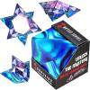 SHASHIBO Shape Shifting Box – Award-Winning, Patented Fidget Cube w/ 36 Rare Earth Magnets – Transforms Into Over 70 Shapes, Gift Box, Download Fun in Motion Toys Mobile App (Earth, 4 Pack)(Mystic Ocean)