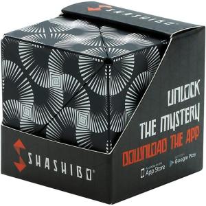 SHASHIBO Shape Shifting Box – Award-Winning, Patented Fidget Cube w/ 36 Rare Earth Magnets – Transforms Into Over 70 Shapes, Gift Box, Download Fun in Motion Toys Mobile App (Earth, 4 Pack)(White & Black)