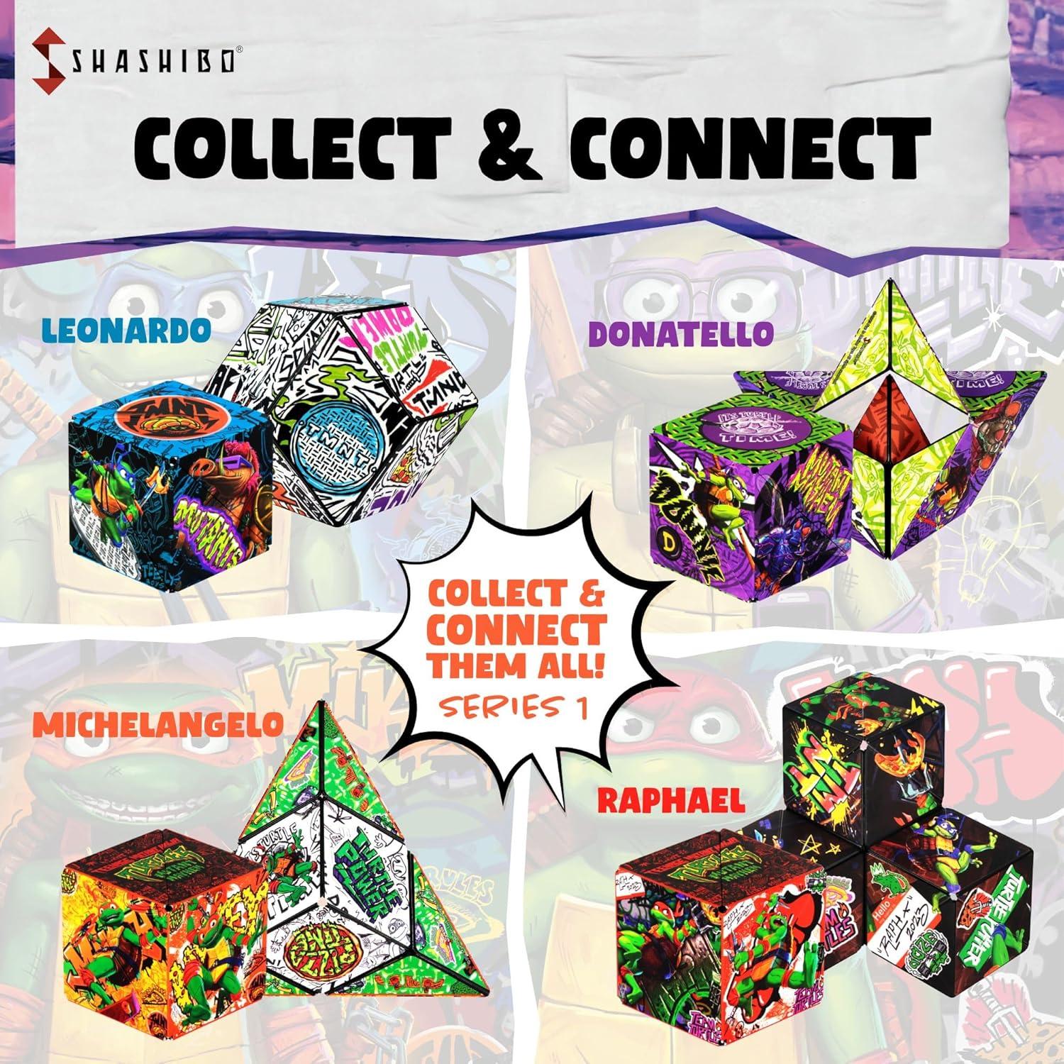 imageShashibo Shape Shifting Box AwardWinning STEM Fidget Toy with Ultra Strong Magnets Puzzle Cube Transforms Into 100 Shapes Perfect Sensory Gift for Kids Teens and Adults AirTurtles Mikey Series 1