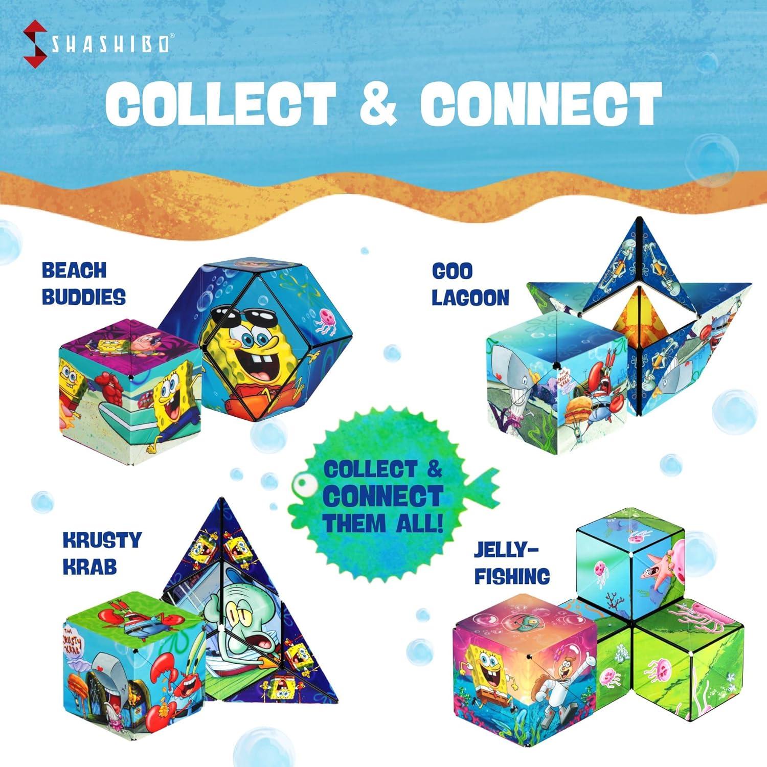 imageShashibo Shape Shifting Box AwardWinning STEM Fidget Toy with Ultra Strong Magnets Puzzle Cube Transforms Into 100 Shapes Perfect Sensory Gift for Kids Teens and Adults AirSb Krusty Krab