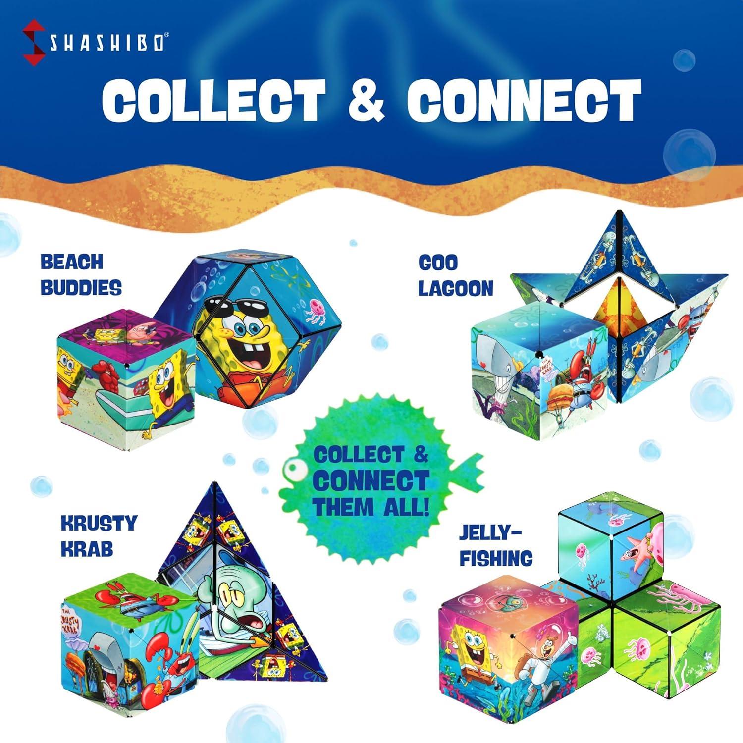 imageShashibo Shape Shifting Box AwardWinning STEM Fidget Toy with Ultra Strong Magnets Puzzle Cube Transforms Into 100 Shapes Perfect Sensory Gift for Kids Teens and Adults AirSb Goo Lagoon