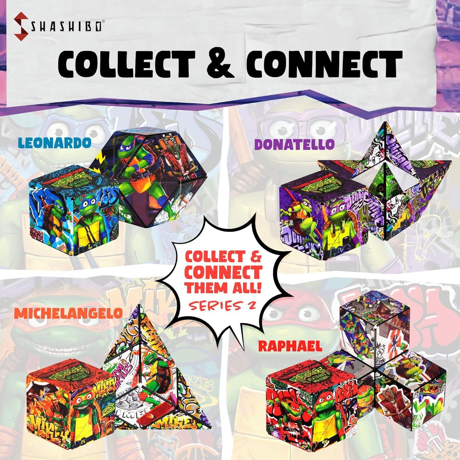 imageShashibo Shape Shifting Box AwardWinning STEM Fidget Toy with Ultra Strong Magnets Puzzle Cube Transforms Into 100 Shapes Perfect Sensory Gift for Kids Teens and Adults AirTurtles Raphael Series 2