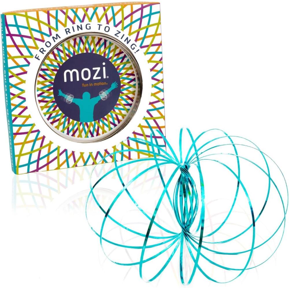 imageMozi Geometric Magic Flow Bracelet Easy to Use 3D Bracelet Spiral Toy Spinning Bracelet Spiral for Children and Adults IridescentSapphire Blue