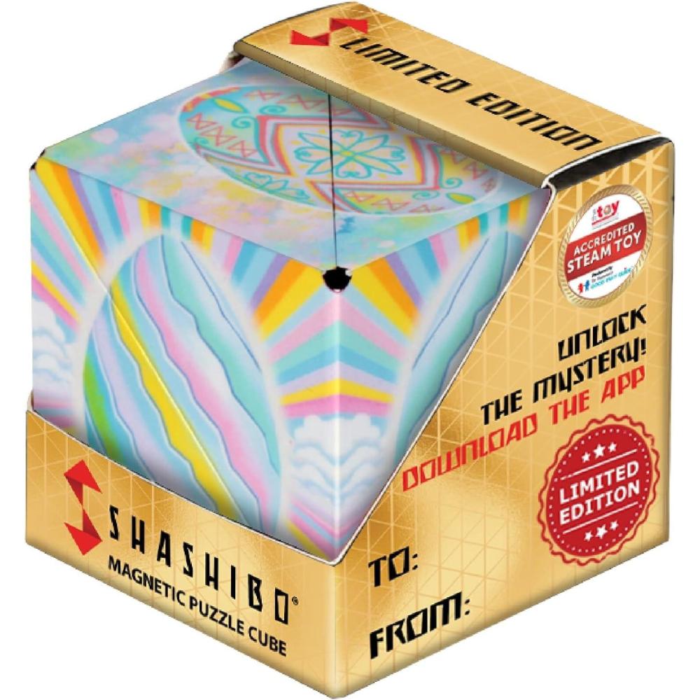 imageSHASHIBO Easter Limited Edition Shape Shifting Box STEM Magnetic Fidget Cube That Transforms Into Over 70 Shapes Download Fun in Motion Toys Mobile App Eggstraordinary
