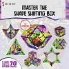 Shashibo Shape Shifting Box – Award-Winning STEM Fidget Toy with Ultra Strong Magnets – Puzzle Cube Transforms Into 100+ Shapes, Perfect Sensory Gift for Kids, Teens, and Adults (Air)(Turtles – Donnie Series 2)
