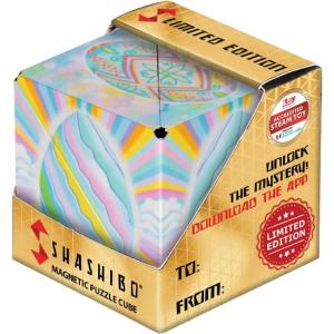 SHASHIBO Easter Limited Edition Shape Shifting Box – STEM Magnetic Fidget Cube That Transforms Into Over 70 Shapes, Download Fun in Motion Toys Mobile App (Eggstraordinary)