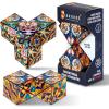 Shashibo Octa Christmas Stocking Stuffers for Kids – Shape Shifting Sensory Fidget Toy – Magnetic STEM Brain Teaser Game Gift with Endless Shape Possibilities – Pairs All Shashibo Cubes (Infinity)(Atlantis)