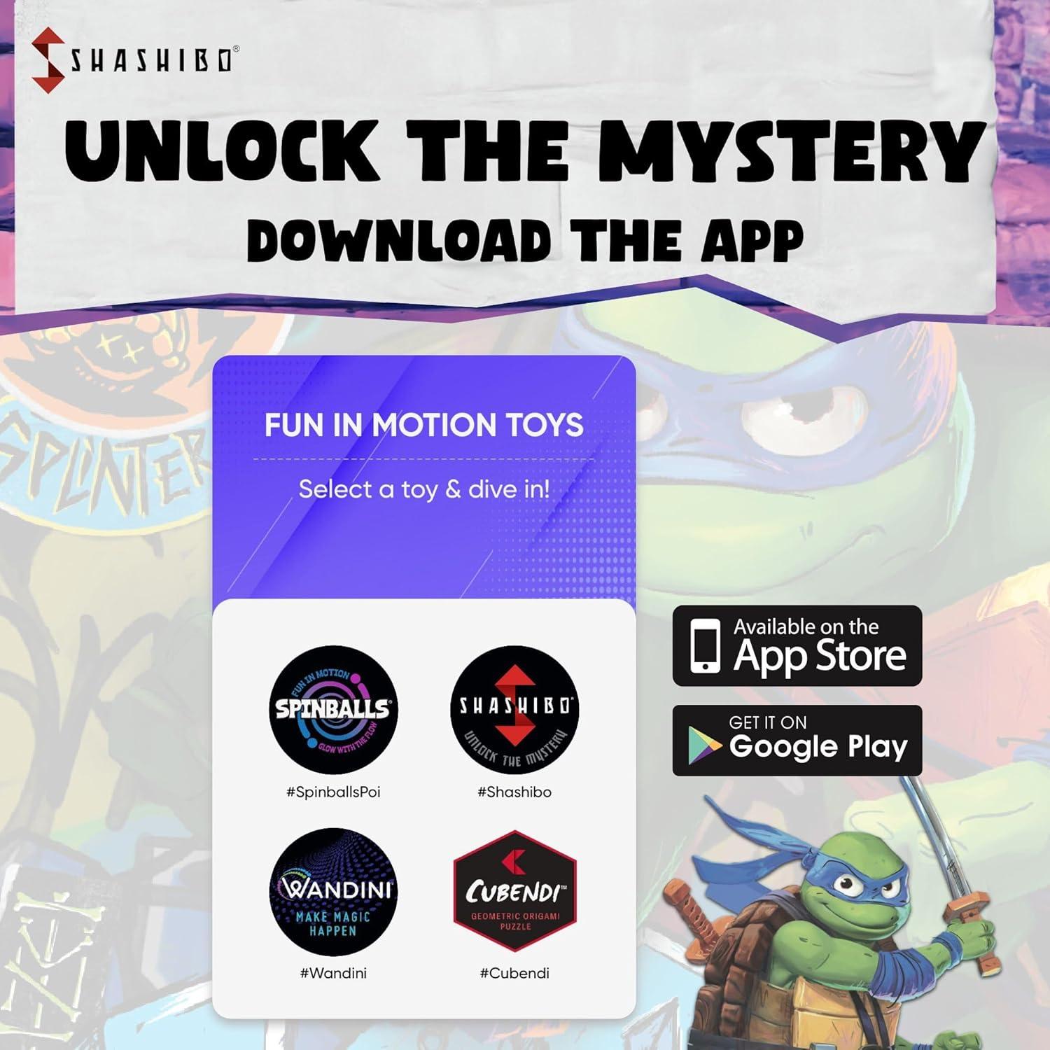 image:imageSHASHIBO Teenage Mutant Ninja Turtles Shape Shifting Box STEM Magnetic Fidget Cube That Transforms Into Over 100 Shapes Download Fun in Motion Toys Mobile App DonnieTurtles Leo Series 1